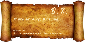 Brandenburg Kozima névjegykártya
